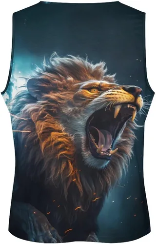 Vista 5 de HOTYD Camisetas sin mangas para hombre, casuales, atléticas, que absorben la humedad, camisetas sin mangas para verano, camisetas gráficas
