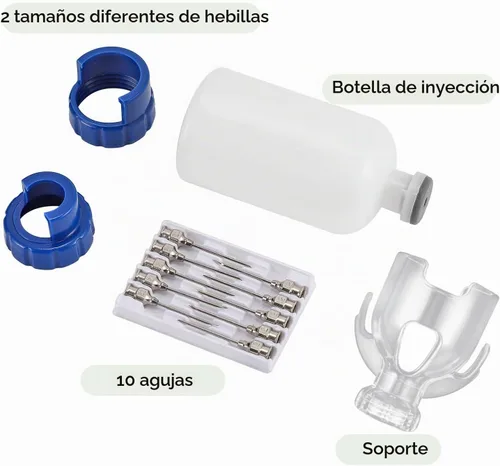 Vista 3 de NEWTRY - Jeringa continua ajustable de 0.2 fl oz con 10 agujas