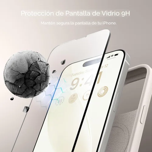 Vista 5 de GONEZ - Funda magnética para iPhone 14 Pro Max, compatible con MagSafe, forro de microfibra antiarañazos y protector de pantalla, funda de silicona