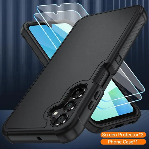 Vista 4 de Funda para Samsung Galaxy A16 5G: Cubierta de Teléfono a Prueba de Golpes de 3 Capas con Protector de Pantalla HD, Protección Híbrida Protectiva