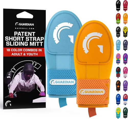 Vista 24 de Guardian Baseball Guantes deslizantes – Tallas para jóvenes y adultos – Guante deslizante para béisbol – Correa de compresión elástica, paquete de 2