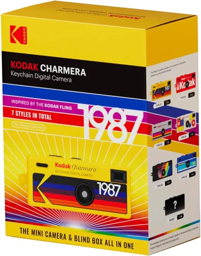 Vista 2 de KODAK CHARMERA - Llavero para cámara digital, caja individual (1 unidad), mini cámara, digital, grabación de video, colgante de bolsa, 1.6