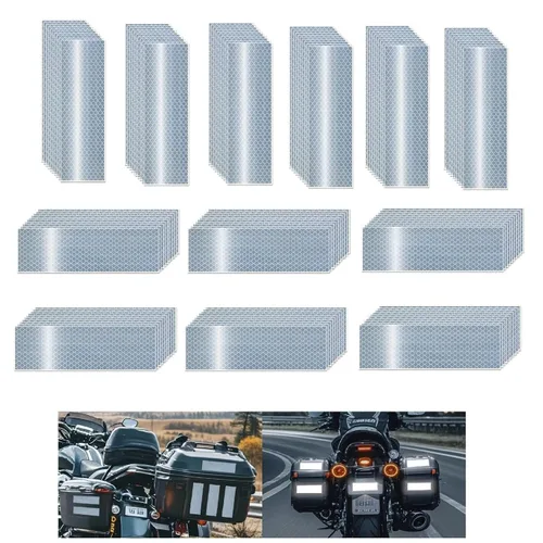 Vista 120 de Pegatinas reflectantes 1 pulgada de diámetro Redondas Reflectoras, Cinta adhesiva impermeable al aire libre de alta visibilidad (80 piezas)