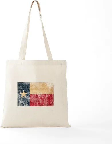 Vista 5 de CafePress Bolsa de mano de la bandera de Texas, bolsa de lona natural, bolsa de compras reutilizable