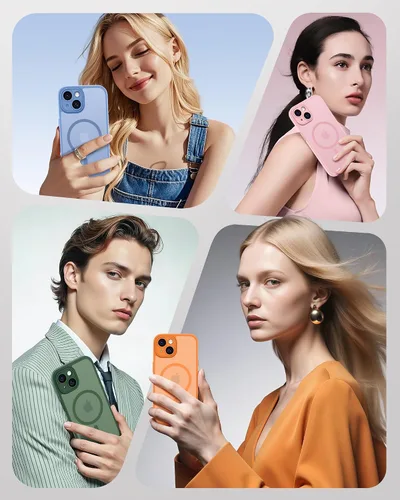 Vista 106 de TOCOL Funda para iPhone 11, compatible con Magsafe, protección completa de cámara, imanes integrados, protección contra caídas, funda translúcida