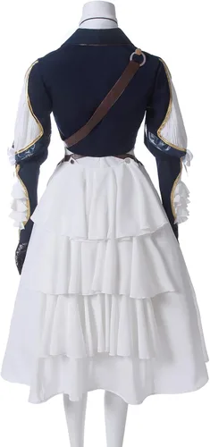 Vista 2 de Nuoqi Violet Evergarden - Disfraz de cosplay para mujer, uniforme de anime, traje azul oscuro, Azul oscuro, violeta