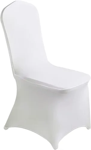 Vista 19 de MDS - Juego de 10 fundas elásticas de elastano blanco para sillas de comedor, bodas, fiestas, comedor, banquetes, sala de estar, universales