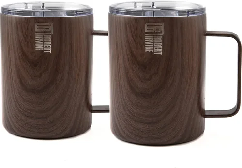 Vista 18 de Robert Irvine - Vaso térmico para vino negro de 12 onzas, juego de 2