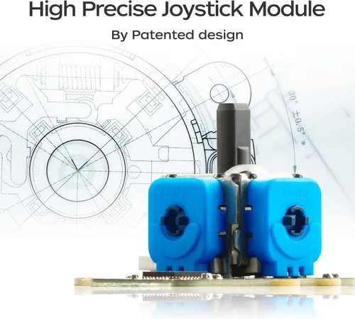 Vista 3 de Módulo electromagnético para palanca de vapor sin derivas Sensor de efecto de pasillo 3D reemplazo de piezas de joystick para el pulgar diseño