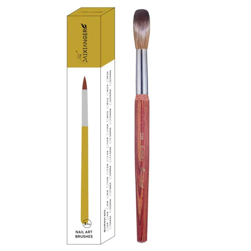 Vista 10 de Kolinsky - Brocha acrílica para uñas, tamaño 12, forma ovalada de cabello Kolinsky para aplicación acrílica, herramienta de manicura profesional
