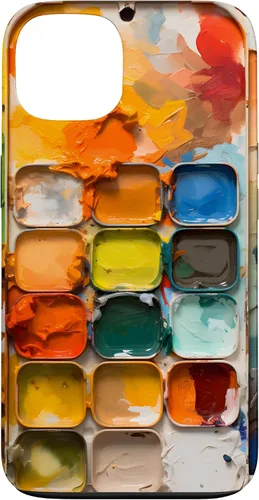 Vista 7 de Pinturas de acuarela y paleta de pintura, funda colorida para el iPhone 17