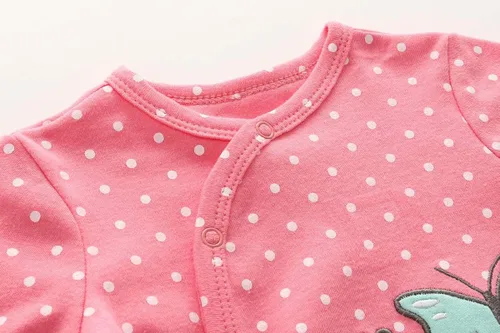 Vista 2 de Kiddiezoom Mameluco de algodón con pies de ajuste cómodo para bebés y niños pequeños