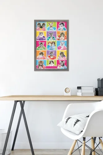 Vista 6 de Trends International Keith Kimberlin - Kitten - Cupcake Wall Poster, 14.725" x 22.375", Barnwood Framed Version