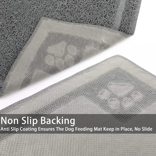 Vista 2 de PetLike Tapete de arena para gatos, tapete grueso para atrapar arena, duradero, impermeable, tapete lavable con respaldo antideslizante, suave