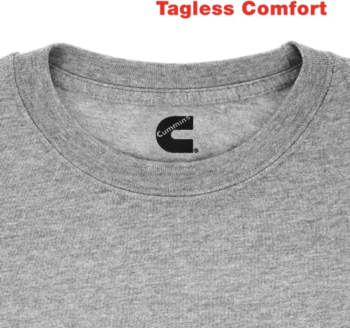 Vista 4 de Cummins Camiseta de manga corta para hombre Camiseta de bolsillo gris CMN4753 - Medium