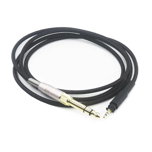 Vista 3 de Cable de repuesto para auriculares SHURE SRH840 SRH940 SRH440 SRH750DJ de alambre trenzado para auriculares estéreo HiFi de 59.1 in