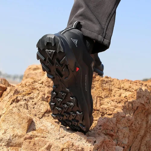 Vista 7 de HUMTTO Zapatos de senderismo impermeables para todo terreno, ligeros, transpirables, para senderismo, senderismo, antideslizantes, para exteriores