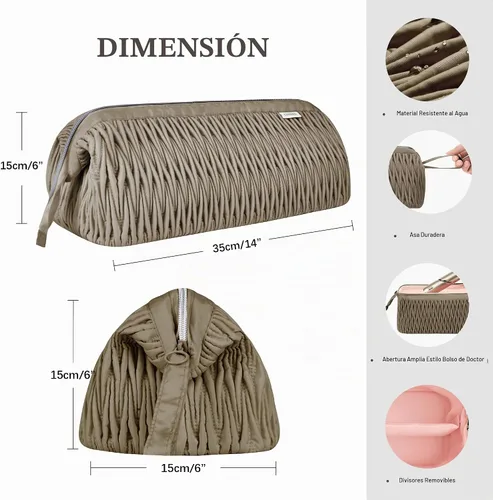 Vista 5 de Leudes Dy son Airwrap - Funda de viaje para secador de pelo Shark Flex Camello