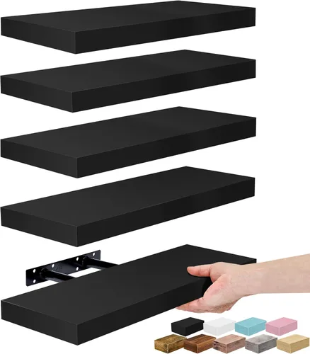 Vista 35 de Sorbus Estantes flotantes para pared, estante flotante de 16 pulgadas para cocina, dormitorio, sala de estar, baño, hogar y decoración de pared
