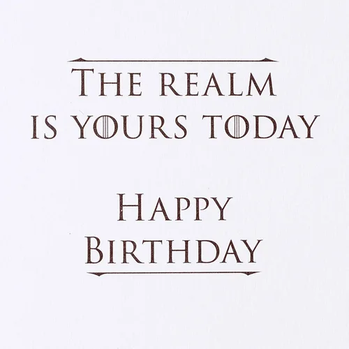 Vista 3 de Papyrus Tarjeta de cumpleaños de Juego de Tronos (Realm Is Yours)