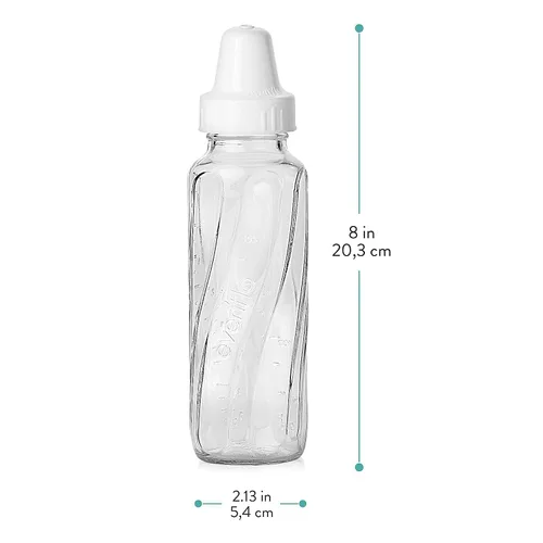 Vista 4 de Evenflo Feeding Classic 1018611 - Botellas de vidrio giratorias, 8 onzas (paquete de 6), transparentes
