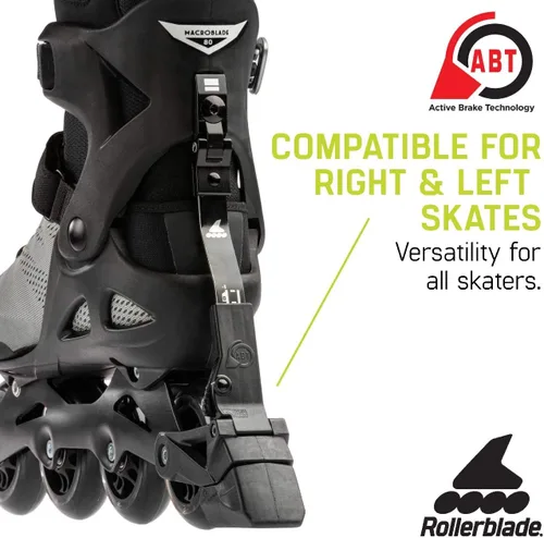 Vista 4 de Rollerblade Macroblade 80 ABT - Patines en línea para hombre, color plateado y amarillo neón, patines en línea de rendimiento