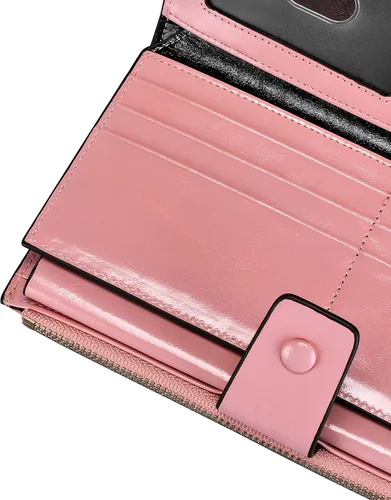 Vista 6 de Itslife cartera de cuero para mujer, 3rosa, Classic