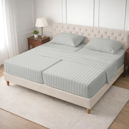 Vista 42 de SGI bedding Sábana Queen de 28 pulgadas con cabecera flexible y parte superior dividida, 100% algodón egipcio - 600 número de hilos, sábanas