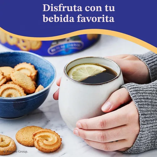 Vista 6 de Royal Dansk Galletas de mantequilla danesas, galletas surtidas de primera calidad en una lata de regalo, ideales para compartir y regalar, 24 onzas