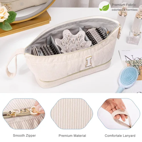 Vista 5 de Shark FlexStyle/SmoothStyle - Estuche para secador de pelo personalizado, organizador de viaje de doble capa con bolsa de secador de pelo, secadora