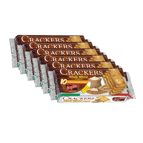 Vista 5 de Sophia Cracker - Galletas italianas de trigo integral de 8.8 onzas (paquete de 4) Galletas integrales para aperitivos y tablas de queso, galletas
