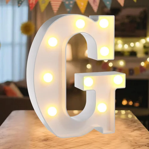Vista 46 de Letrero LED de Marquee con Letras Iluminadas - Letras Iluminadas del Alfabeto para Cumpleaños, Graduación, Decoración de Pared y Mesa en Bares
