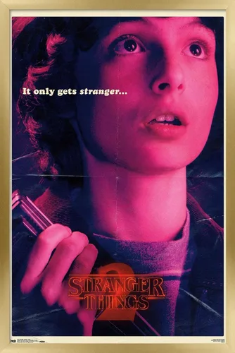 Vista 18 de Netflix Stranger Things: Temporada 2 - Póster de pared de Mike, 22.4 x 14.7 pulgadas, versión con marco de madera de Barnwood