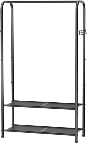 Vista 2 de Golpart Perchero de Ropa para Abrigatos Perchero de Ropa de Metal Independiente para Secar Ropa para Colgar Ropa Armario Portátil para Lavandería