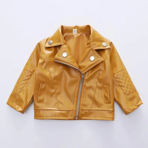 Vista 2 de Chaquetas de piel sintética para niños y niñas pequeños, abrigo de otoño e invierno para niñas