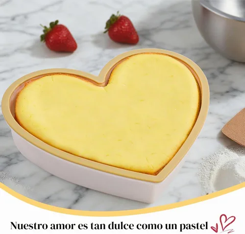 Vista 9 de FUNBAKY Moldes de silicona con marco reforzado de metal en forma de corazón, 10 pulgadas, moldes antiadherentes para moldes para pasteles Pan