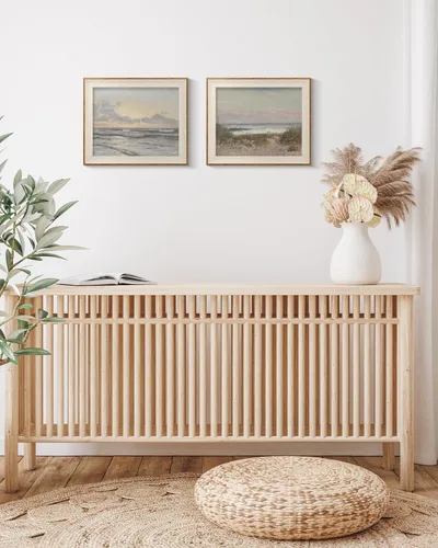 Vista 6 de InSimSea Arte de Pared en Lienzo Enmarcado Decoración de Habitación, Imágenes de Paisaje Costero Clásico para Baño Decoraciones de Pared, Arte