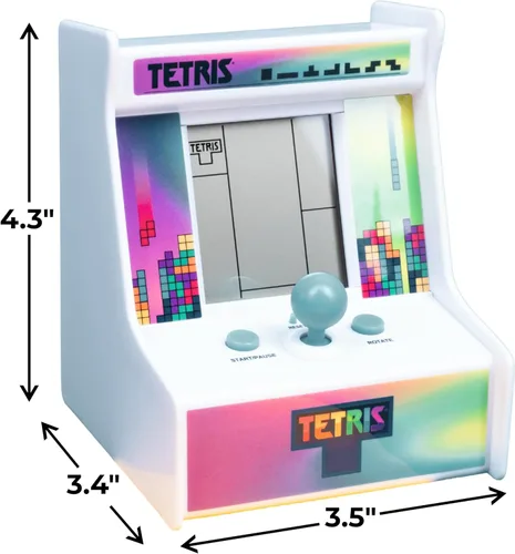 Vista 3 de Tetris Desktop Arcade - Consola de juegos portátil portátil con modos de sprint y maratón, videojuegos electrónicos clásicos para niños y adultos