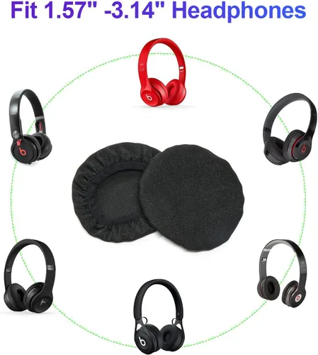 Vista 4 de Almohadillas para auriculares, PChero 2 pares de almohadillas para auriculares lavables y elásticas, protectores para auriculares, cubierta