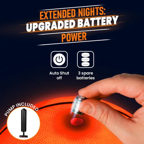 Vista 6 de TOMLEON Light Up Basketball Glow in The Dark Basketball LED Basketball Size 7 Glowing Basketball Ball Lighted Basketball Coolest Things