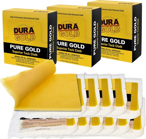 Vista 8 de Dura-Gold - Paño de tachuela superior de oro puro (paquete de 12), carpintería, pintura automotriz, pintura de autocuerpo, paños para pintores