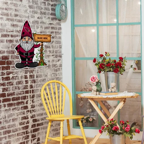Vista 3 de Rico Industries NFL Football Arizona Cardinals - Banderín personalizado con gnomo, decoración para el hogar y la sala de estar, fieltro suave EZ