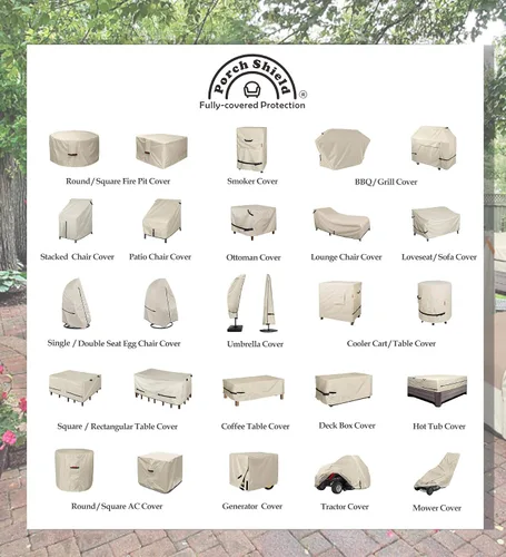 Vista 7 de Porch Shield Funda para hoguera, impermeable, 600D, resistente, cuadrada, para patio, color beige, 28 x 28 pulgadas