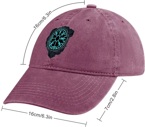 Vista 7 de Viking Helm of Awe, gorras de béisbol ajustables, diseño de mito nórdico Aegishjalmr con impresión 3D, casquette casual para deportes al aire libre