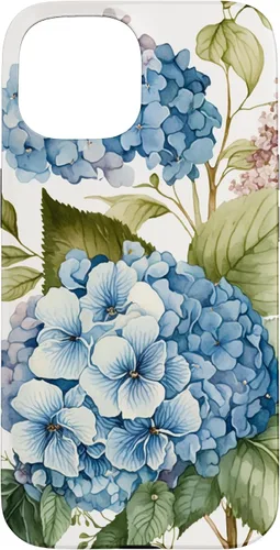Vista 6 de Watercolour Vintage Blue Hydrangea with Flower Flower Case for iPhone 17