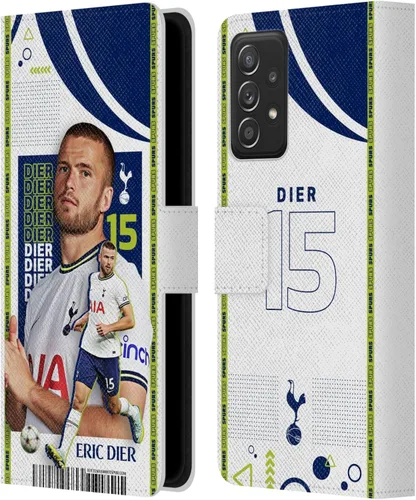 Vista 7 de Head Case Designs Officially Licensed Tottenham Hotspur F.C. Cristian Romero 2022/23 First Team Leather Wallet Case Compatible with Samsung Galaxy