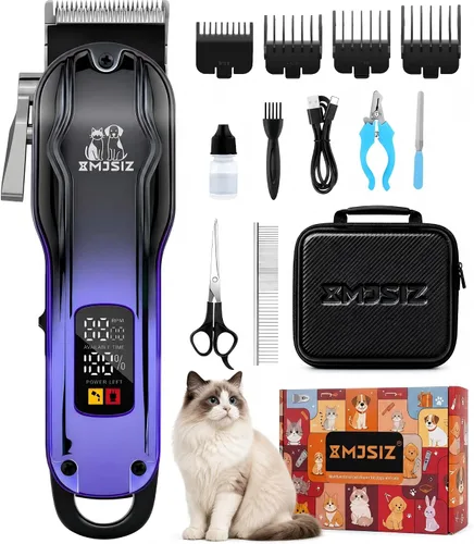 Vista 9 de Kit de aseo para perros, cortaúñas inalámbricas para perros y gatos Verde
