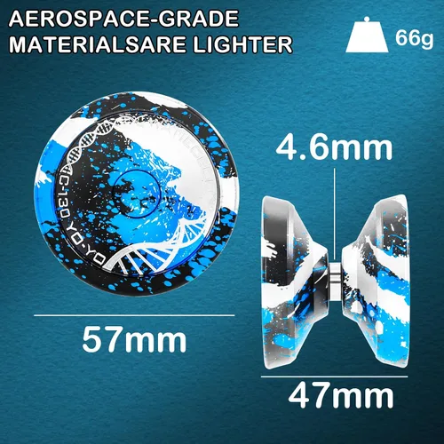 Vista 3 de WATIEOBOO C130 yoyo Profesional Sensible Yoyo Rodamiento para Principiantes Rodamiento No Sensible de Dedo Girar Yoyos Truco Yoyo Pro yoyos
