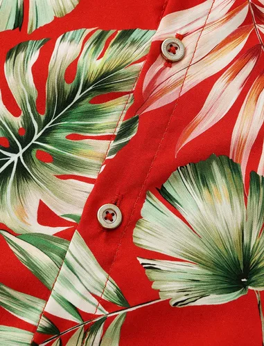 Vista 105 de KYKU - Camisa hawaiana funky para hombre, ropa tropical para vacaciones en Palm Beach