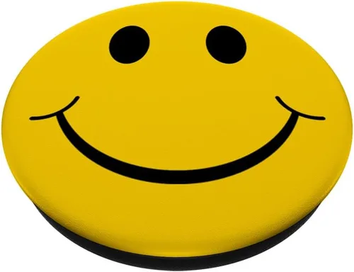 Vista 2 de Retro Classic 70's Yellow Smiley Emoji Happy Face - PopSockets Grip and Stand for Phones and Tablets